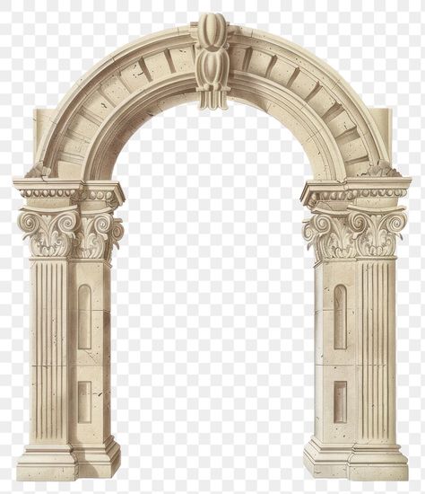 Column Illustration, Gothic Gate, Arch Ways, Hut Ideas, Aesthetic Pngs, Png Wedding, Architecture Vintage, Arch Architecture, Awesome Designs