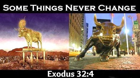 Exodus 32:4 Then Aaron took the gold, melted it down, and molded it into the shape of a calf. When the people saw it, they exclaimed, “O Israel, these are the gods who brought you out of the land of Egypt!”     5 Aaron saw how excited the people were, so he built an altar in front of the calf. Then he announced, “Tomorrow will be a festival to the Lord!” Exodus 32, The Golden Calf, Arch Of Triumph, Christian Leave, Contemporary Cross, Golden Calf, Idol Worship, Sun Worship, Bible Commentary