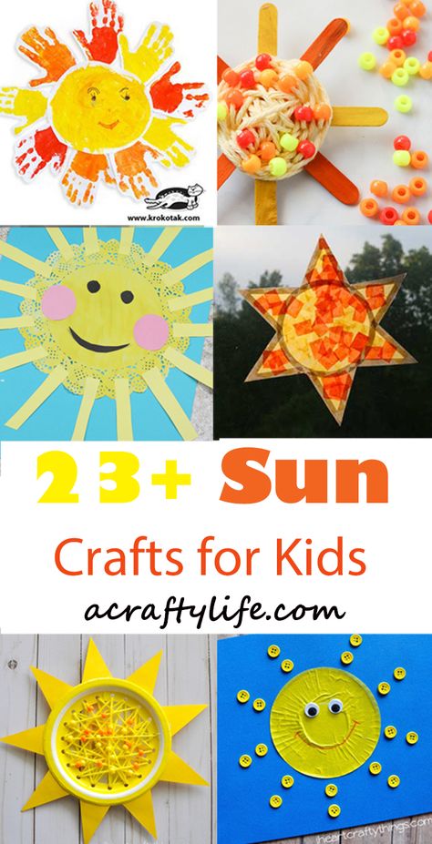 Sun Crafts For Kids, Summer Crafts For Toddlers, Sunshine Crafts, Moon Science, Sun Crafts, Weather Crafts, Preschool Art Projects, Fun Summer Crafts, Space Unit