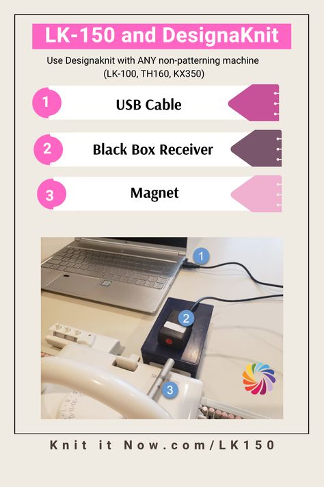 Use DesignaKnit with any non-patterning machine, including LK150, LK1500, TH150 and KX350 or machines with non-working electronics. Flat Knitting Machine, Lk150 Knitting Machine Patterns Free, Lk 150 Knitting Machine Patterns, Lk150 Knitting Machine Patterns, Lk150 Knitting Machine, Knitting Machines, Knitting Machine Patterns, Machine Pattern, Knit Picks