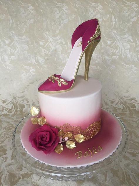 High Heel Shoe Cake, Ombre Cakes, Cake Shoes, Cakes Floral, High Heel Cakes, Cakes Unique, Shoes Cake, Red Velvet Wedding Cake, Shoe Cakes