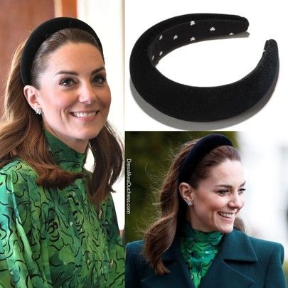 Kate Middleton wearing padded velvet headband confirmed by designer Lele Sadoughi http://liketk.it/2L9Vx #liketkit @liketoknow.it #LTKbeauty #LTKunder100 Kate Middleton Hair Accessories, Kate Middleton Headband, Padded Headband Outfit, Kate Middleton Hair, Green Headband, Pearl Bridal Headband, Princess Katherine, Meghan Markle Style, Silk Headband