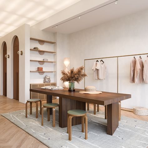 Fashion Showroom, Clothing Store Design, Store Design Boutique, Store Layout, Boutique Interior Design, Store Interiors, Showroom Design, Boutique Interior, Retail Interior