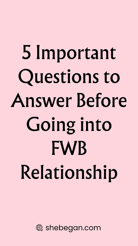 People’s expectations may differ in certain friend-with-benefits scenarios. Alternatively, in some circumstances, their intentions may shift as time passes.

This article provides a few self-evaluating questions to ask yourself if you’re considering a friends-with-benefits affiliation: Friends With Benefits Prompts, Friend With Benefits, Questions To Answer, Personal Beliefs, Just Friends Quotes, Friendship And Dating, Questions To Ask Yourself, Bad Thoughts, Physical Intimacy