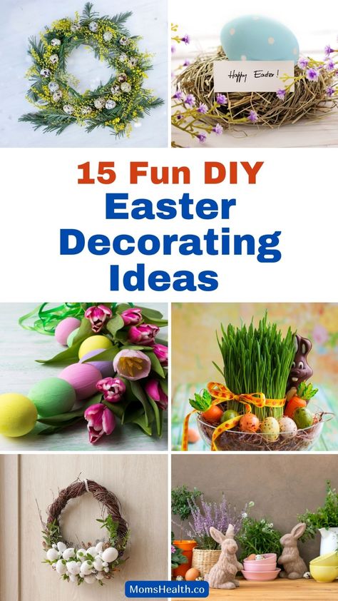 Transform your home into a festive spring haven post-Easter prep. Elevate your space with charming decor and brighten up your table setting with delightful spring accents to create a warm and inviting atmosphere for all the special moments ahead. Simple Easter Eggs, Easter Dinner Table, Fun Easter Crafts, Easter Egg Wreath, Easter Garland, Easter Tablescapes, Easter Bunny Decorations, Bunny Decor, Easter Tree