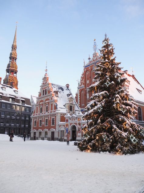 Riga Latvia Christmas, Riga Latvia Winter, Latvia Wallpaper, Riga Latvia Aesthetic, Calming Architecture, Riga Winter, Latvian Aesthetic, Riga Christmas, Baltic Aesthetic