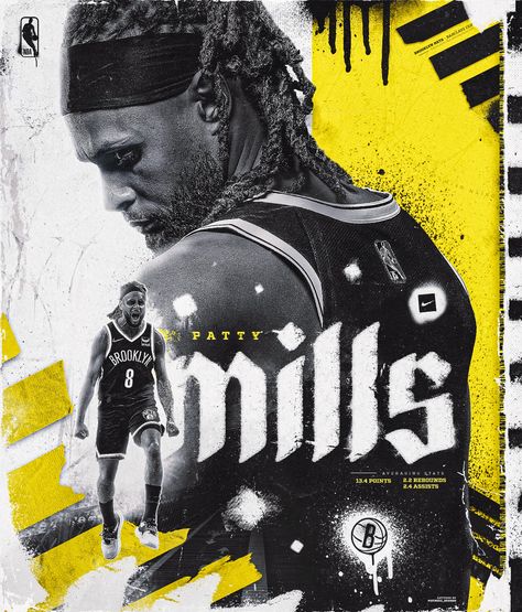 Nets Wallpaper, Patty Mills, Photoshop Poster Design, Brand Poster, Sports Edits, Shoe Poster, Nba Basketball Art, Photoshop Poster, Sport Shirt Design