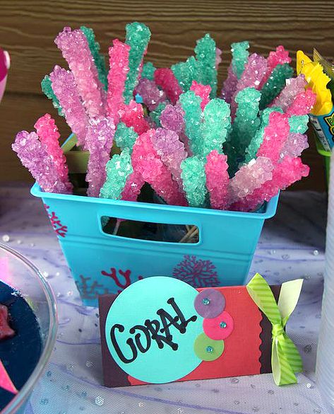 Moana Party Food, Moana Party Ideas, Mermaid Birthday Party Food, Mermaid Party Food, Moana Theme Birthday, Ariel Birthday Party, Ariel Party, Mermaid Birthday Party Decorations, Mermaid Theme Birthday Party