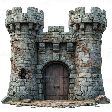 Castle Construction, Foam Castle Diy, Castle Concept Art, Small Castle, Medieval Architecture, Medieval House, Castle Exterior, Castle Illustration, Medieval Tower