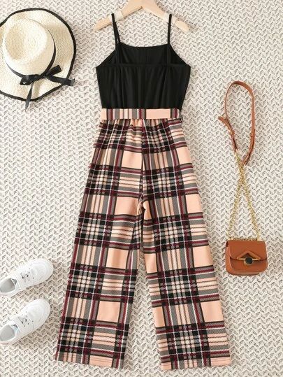 Shop Girls Clothing | Tops, Jeans & Dresses | SHEIN USA Dresses Shein, Cami Jumpsuit, Belt Jumpsuit, Roll Up Sleeves, Wedding Looks, Sleeve Detail, Girls Clothing, Jeans Dress, Girls Shopping