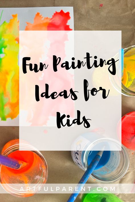 If you’re looking for new painting ideas for kids, here are seven that you may not have tried yet. Each involves little more than paint and paper, but all are fun and unique! painting with kids | painting with children | painting projects for kids | art for kids | easy painting ideas #paintingideas #kidsart Easy Paint Art Ideas, Painting With Preschoolers Ideas, One Color Painting Art, Painting Kindergarten Art, Fall Kids Painting Ideas, Canvas Paint Ideas Easy, Canvas Art For Preschoolers, Painting Projects For Preschoolers, Painting With Preschoolers