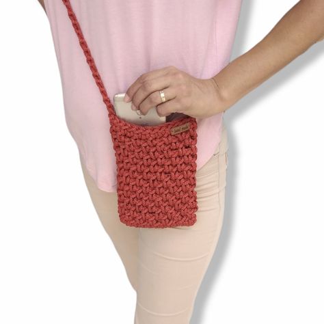 Fishnet Bag, Crossbody Bag Crochet, Beanie Hat Crochet Pattern, Mobile Bag, Crochet Mobile, Crochet Heart Pattern, Crochet Pouch, Waffle Stitch, Mini Cute