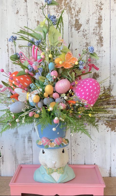 Easter Peeps Centerpiece Vase, Easter Floral Arrangement, Spring Centerpiece, Easter Floral, Easter Centerpieces, Easter Table, Easter Party, Centerpiece Decorations, Holiday Fun