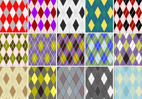 A set of 15 Argyle patterns in various color combinations and styles.  If you like the set heck out more of my resources here at brusheezy or my own resource site 4sidedpolygon.com Blue Quilt Bedding, Digital Fashion Design, Photoshop Patterns, Gilet Crochet, Fabric Drawing, Fabric Patterns Design, Argyle Pattern, Blue Quilts, Photoshop Brushes