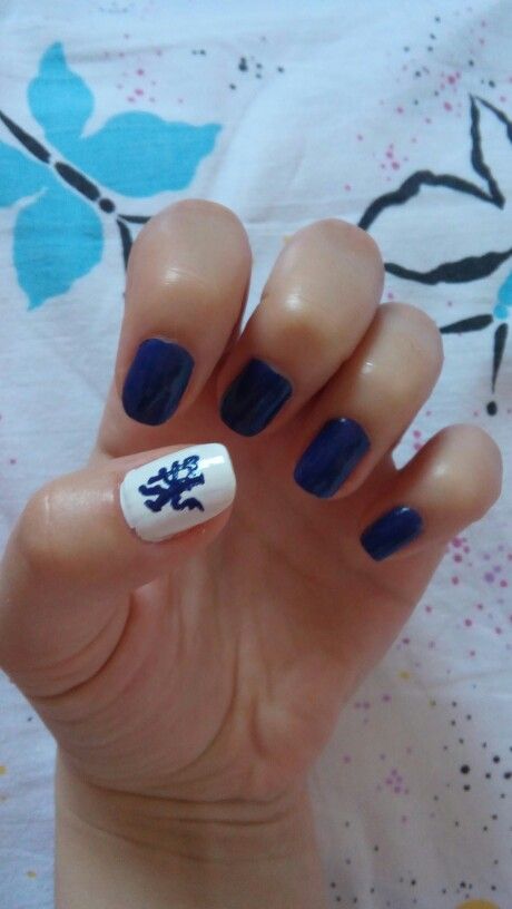 Chelsea fc nails / blue and white Chelsea Nails Art, Nails Blue And White, Nails Blue, Chelsea Fc, Blue Nails, Chelsea, Blue And White, Nail Art, Tattoos