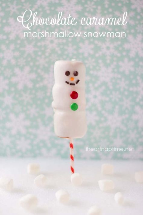 Marshmallow Snowmen Marshmallow Snowmen, Disney Inspired Recipes, Foods Ideas, Marshmallow Snowman, Preschool Christmas Crafts, Christmas Foods, Craft Things, Holiday Goodies, Kids Cooking