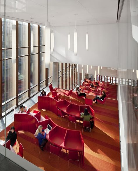 The Diana Center at Barnard College / Weiss Manfredi Barnard College, Library Architecture, Library Furniture, Landscape And Urbanism, Architecture Awards, Education Architecture, Education Design, Study Areas, Library Design