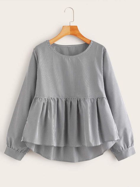 Stylish Short Dresses, Babydoll Blouse, Fashion Tops Blouse, Trendy Fashion Tops, Frocks For Girls, Fashionista Clothes, Stylish Dresses For Girls, Fashion Attire, Frock Design