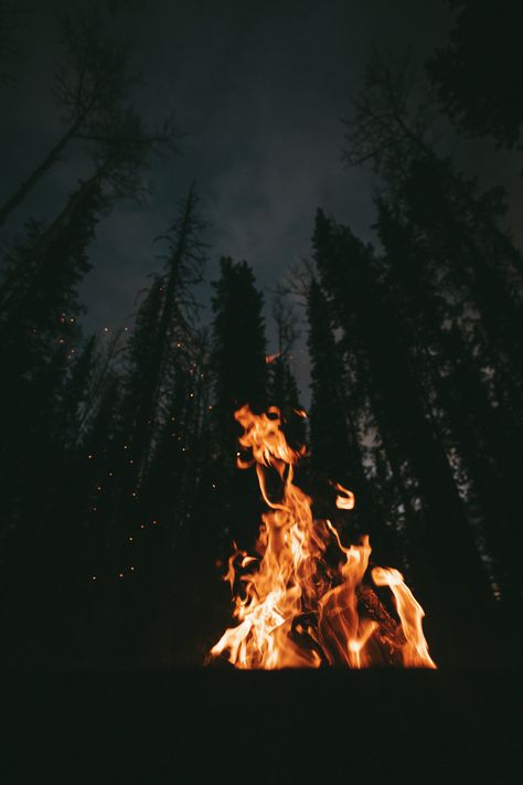 Campfire and night sky photography Winter Cabin Getaway, Campfire Aesthetic, Bonfire Aesthetic, Fire At Night, Cozy Winter Cabin, Night Camping, Cabin Getaway, Night Sky Photography, Getaway Cabins