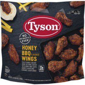 Wings In The Air Fryer, Honey Bbq Chicken Wings, Honey Bbq Wings, Barbecue Chicken Wings, Tyson Chicken, Honey Barbecue Sauce, Frozen Chicken Wings, Chicken Shawarma Recipe, Tyson Foods