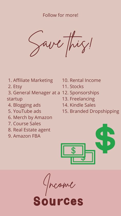 Different Sources Of Income, Source Of Income Ideas, Sources Of Income Ideas, Six Figure Income Aesthetic, Multiple Streams Of Income Aesthetic, Youtube Income, Multiple Sources Of Income, Business Strategy Management, Multiple Income Streams