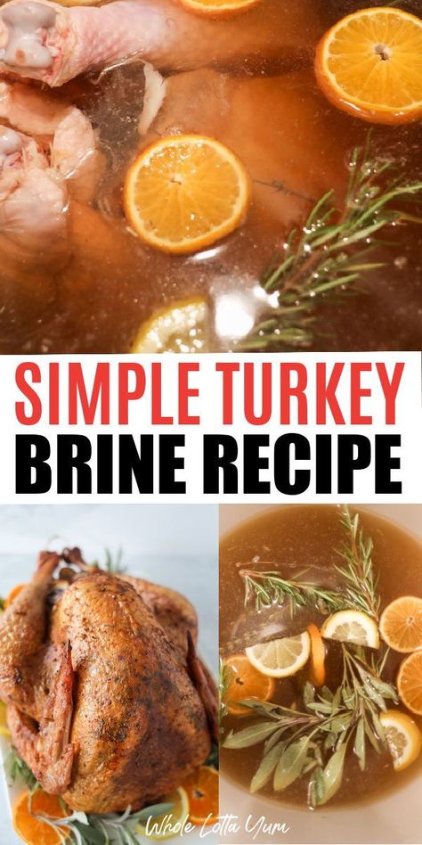 Make the BEST easy turkey brine for a smoked turkey or baked turkey. You'll love our simple 3 ingredient brine recipe whether you're cooking a whole turkey or turkey breast or turkey thighs. Thanksgiving Seasoning, Smoked Turkey Brine, Best Turkey Brine, Easy Turkey Brine, Brine Turkey, Turkey Brine Recipe, Citrus Turkey, Brine Recipes, Moist Turkey