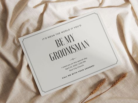 Groomsmen Cards Be My Groomsman, Groomsman Card Proposal, Groomsmen Proposal Cards, Asking Groomsmen, Be My Best Man, Best Man Proposal, Groomsman Card, Groomsman Proposal, Proposal Letter