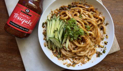 Spicy Miso Teriyaki Udon - Kikkoman Home Cooks Sesame Peanut Noodles, Orange Shrimp, Shrimp Stir Fry, Mississippi Pot Roast, Peanut Noodles, Free Friends, Orange Sauce, Lime Sauce, Extra Firm Tofu