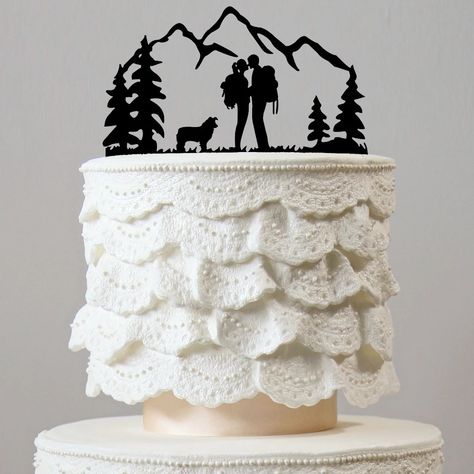 Simple Wedding Cake Toppers, Wedding Cakes Simple, Bridal Shower Decorations Elegant, Wedding Cake Simple Elegant, Wedding Themes Outdoor, Dog Mountain, Elegant Cake Topper, Cakes Simple, Vintage Wedding Cake Topper