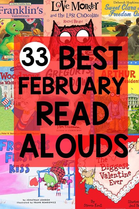 Books To Read To First Graders, February Read Alouds Kindergarten, 1st Grade Books To Read Aloud, Valentine Read Alouds, First Grade Read Aloud, Kindergarten Library Lessons, Read Alouds For Kindergarten, February Read Alouds, Spring Read Alouds