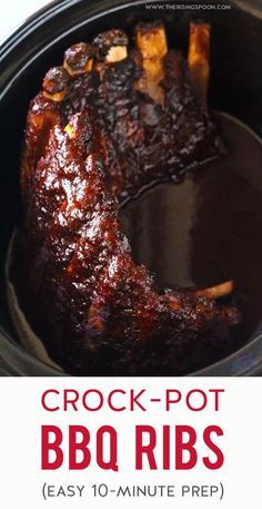 Baby Back Ribs In Crock Pot, Crock Pot Bbq Ribs, Crockpot Pork Ribs, Slow Cooker Ribs Recipe, Crockpot Ribs, Rack Of Ribs, Bbq Pork Ribs, Slow Cooker Ribs, Pork Rib Recipes