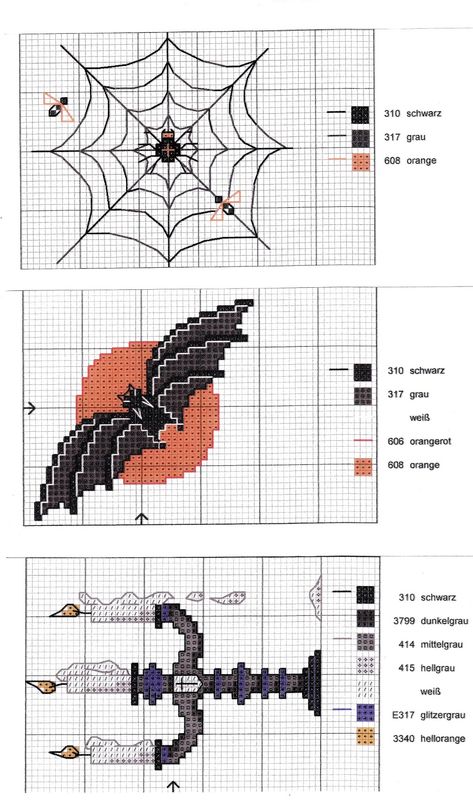 Cross Stitch Patterns Halloween, Halloween Cross Stitch Charts, Fall Cross Stitch, Halloween Cross Stitch Patterns, Halloween Cross Stitches, Halloween Embroidery, Crochet Cross, Cross Stitch Patterns Free, Knitting Charts