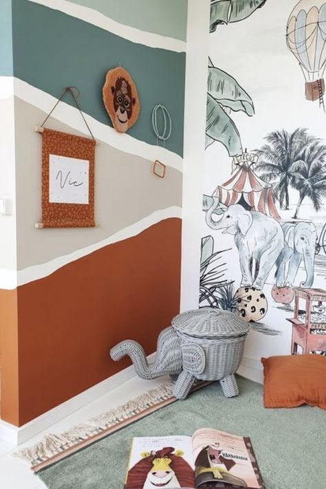 Boho Wall Painting Ideas Diy, Corner Wall Mural, Kids Room Murals Diy, Boho Wall Murals Painted, Boho Wall Painting Ideas, Corner Mural, Wall Murals Diy, House Wall Design, Room Wall Painting