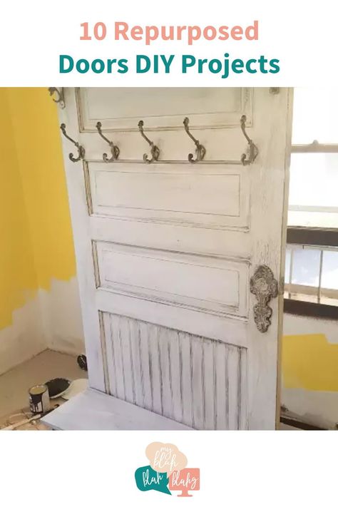 Here is a way to repurpose furniture you might have never thought of. Old doors repurposed is a great DIY project with these 10 amazing ideas. Whether it's a unique entry bench, an arbor walkway, or a chic porch swing, these projects will inspire you to give old doors a new life. Repurposing Doors Ideas, Recycled Doors Ideas, Vintage Door Decor Ideas, Repurposed Doors Farmhouse Style, Old Door Ideas Decor Wall Art, Repurposed Wooden Doors, What To Do With Old Doors Ideas, Old Doors Ideas, Repurposed Doors