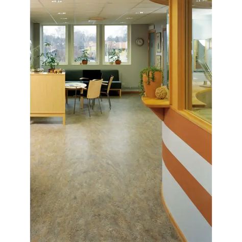 Forbo Marmoleum Vivace - Natural Linoleum, Non-Toxic, Durable, 2.5mm sheet - Green Building Supply Marmoleum Flooring, Marmoleum Floors, Mid Century Bungalow, Forbo Marmoleum, Cost Of Kitchen Cabinets, Ny House, 50s Kitchen, Light Wooden Floor, Modular Tile