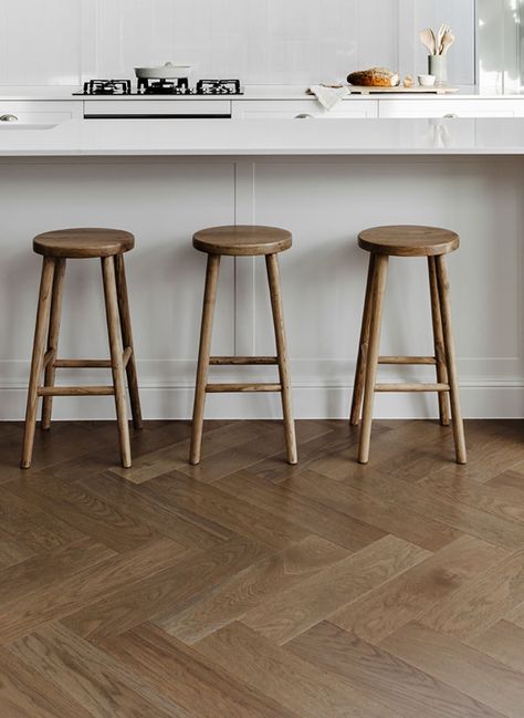 Auburn Herringbone European Oak Timber Flooring, Cladding and Joinery | Havwoods Australia Oak Timber Flooring, Timber Planks, Engineered Timber Flooring, White Wood Floors, Grey Wood Floors, Veneer Panels, Dark Wood Floors, White Oak Floors, Rustic Colors