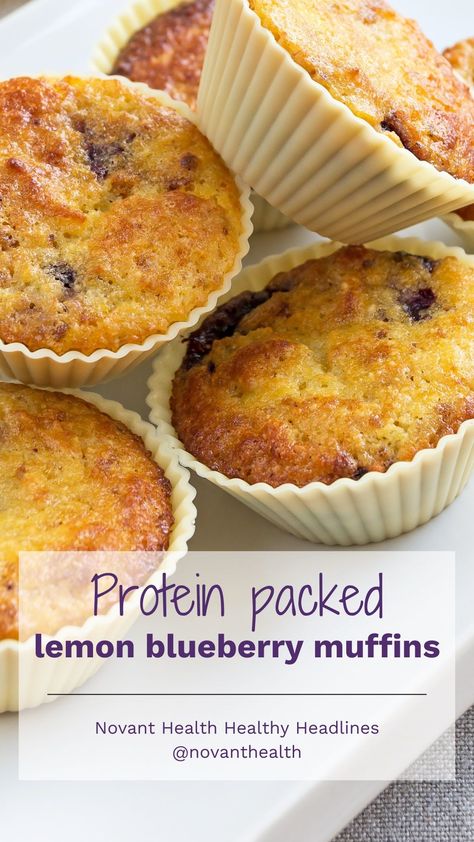 Protein Breakfast Muffins, Lemon Protein, Blueberry Yogurt Muffins, Blueberry Protein Muffins, Healthy Breakfast On The Go, Yogurt Muffins, Lemon Blueberry Bread, Source Of Protein, Yogurt Breakfast