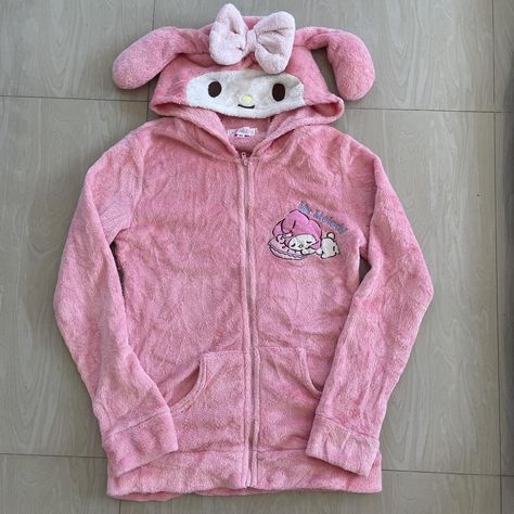 Sanrio mymelody pink jacket hoodie 🍰japanese Size M... - Depop My Melody Sweater, My Melody Jacket, Aesthetic Jackets, Hello Kitty Jacket, Sanrio Jacket, My Melody Sweatshirt, Kawaii Zip Up Hoodie, Harajuku Pink Hoodie Outerwear, Sanrio Mymelody