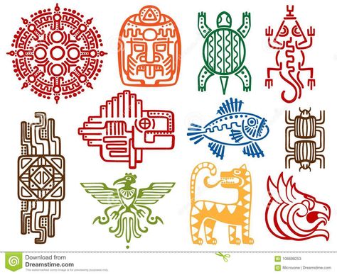 Mythology Symbols, Art Chicano, Aztec Symbols, Mayan Symbols, Ancient Drawings, Maya Art, Aztec Culture, Mayan Art, Aztec Tattoo