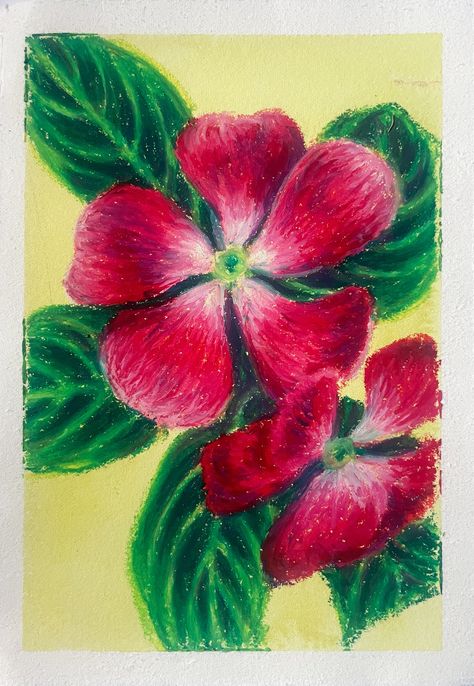 This is an original oil pastel drawing of a flower on beautiful toned deckle edge cotton paper. Because it is an original, it is one-of-a-kind, and no one else will have one like it! I will ship this drawing in a flat mailer within a week of you ordering it! I always package things carefully, so the piece should arrive in great condition. Different Kinds Of Flowers Drawing, Oil Pastels Reference, Soft Pastel Art Flower, Drawings For Art Class Ideas, Oil Pastel Flowers Easy Step By Step, Drawing In Oil Pastels, Drawing With Oil Pastels Ideas, Drawings With Pastel Colors, Easy Drawings Paintings