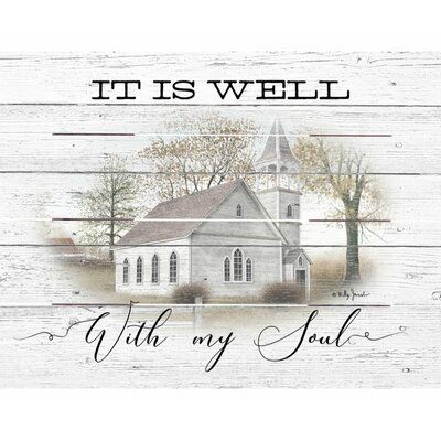 Gracie Oaks It is Well Wall Décor Billy Jacobs Art, Billy Jacobs, Wood Pallet Art, It Is Well With My Soul, Country Church, Accent Wall Decor, Pallet Art, It Is Well, Wood Wall Decor