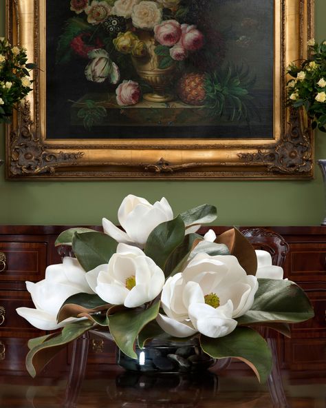 Magnolia Centerpiece Magnolia Centerpiece, Silk Floral Centerpiece, Silk Flower Centerpieces, Silk Arrangements, Magnolia Tree, Artificial Floral Arrangements, Faux Flower Arrangements, Silk Floral Arrangements, White Magnolia