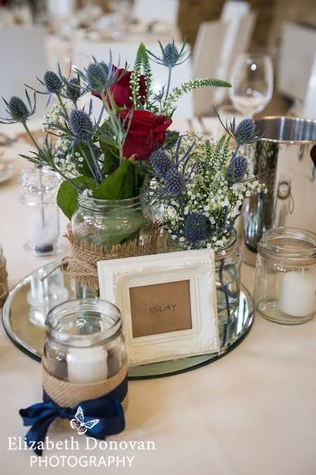 Tartan Table Runner Wedding, Scottish Wedding Centerpieces, Thistle Table Decorations, Scottish Wedding Table Decorations, Thistle Centre Pieces Wedding, Thistle Centerpiece Wedding, Scottish Wedding Ideas Decoration, Thistle Wedding Centerpieces, Thistle Wedding Theme