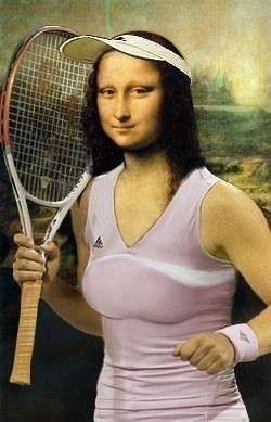 Tennis Wallpaper, Tennis Funny, Tennis Pictures, Mona Lisa Parody, Funny Art History, Tennis Art, Mona Lisa Smile, Tennis Aesthetic, Tennis Party