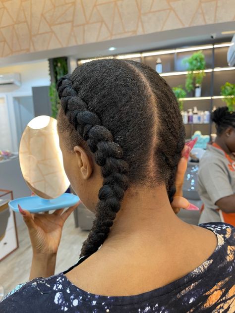 Braids On Natural Hair, Dutch Braids, Simple Hair, Natural Hair Braids, Dutch Braid, Year 2, Pretty Hairstyles, Cute Hairstyles, Hair Ideas