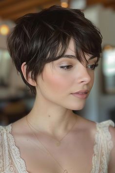 The Best Pixie Haircut Ideas of 2024 Rachel Haircut 2024, 90s "bixie" Haircut Wavy, 90s "bixie" Haircut, Bixie 90s Haircut, Bixie 90s Haircut 2024, 2024 Bixie Cut, Pixie Bangs, Curly Shag Haircut, 90s Haircuts