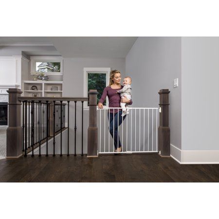 Top Of Stairs Gate, Best Baby Gates, Safety Gates For Stairs, Baby Gate For Stairs, Top Of Stairs, Hallway Walls, Stair Gate, Baby Safety Gate, Baby Gate