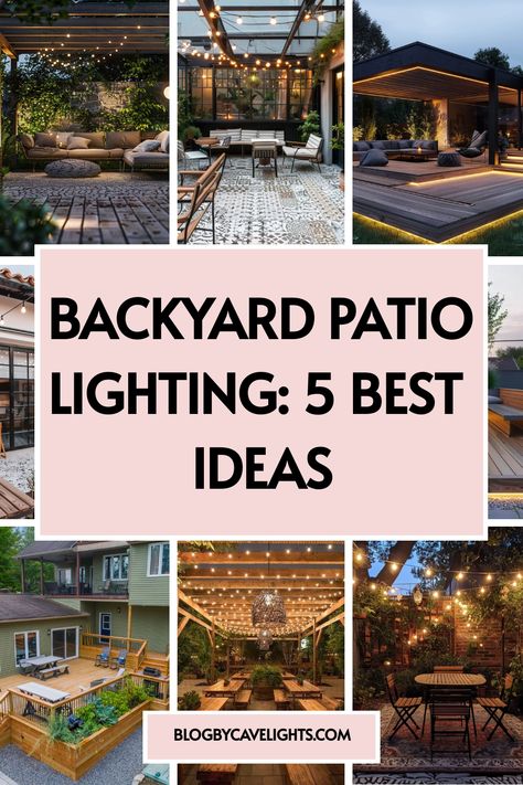 🌟 Illuminate your outdoor paradise with our top backyard lighting tips! Discover how patio lights and garden lighting can transform your patio design into a cozy retreat. Click now to explore the 5 best garden lighting ideas for a magical evening! ✨ Backyard Patio Lighting, Patio Lighting Ideas, Outside Lighting Ideas, Garden Lighting Ideas, Yard Lighting, Outdoor Deck Lighting, Indoor Porch, Patio Layout, Bluestone Patio