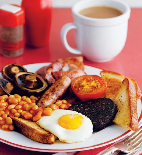 Full English Breakfast Recipe, Canada Food Guide, British Breakfast, Greasy Spoon, Sainsburys Recipes, Hp Sauce, Bubble And Squeak, Canada Food, Full English Breakfast