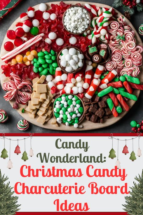 🍭✨ Sweeten up your holiday celebrations with our Christmas Candy Charcuterie Board Ideas! From festive treats to sugary delights, discover a delightful spread that will add magic to your Christmas festivities. Dive into the sweetness of the season! #ChristmasCandyCharcuterie #SweetTreats #HolidaySweets #CharcuterieIdeas #FestiveFeasting 🎄🍬 Christmas Candy Charcuterie Boards, Holiday Candy Charcuterie Board, Christmas Candy Display Ideas, Christmas Candy Platter, Candy Trays For Christmas, Christmas Charcuterie Board Sweets, Sweet Christmas Charcuterie Board, Christmas Treat Platter, Christmas Candy Board Ideas